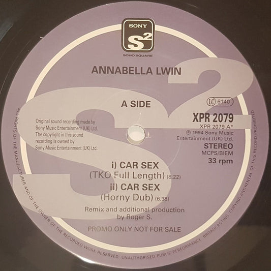 Annabella Lwin : Car Sex (12", Promo)