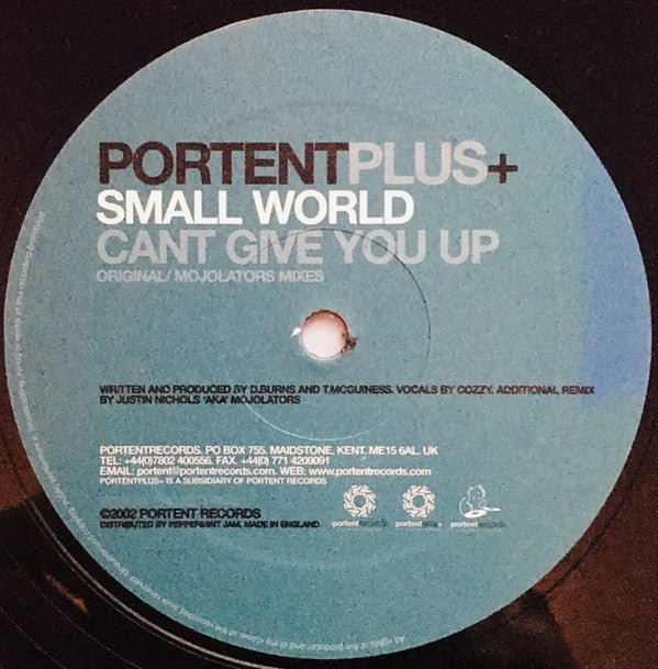 Small World (4) : Can't Give You Up (12")