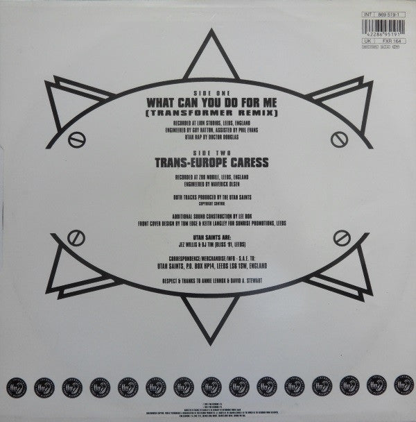 Utah Saints : What Can You Do For Me (Transformer Remix) (12")