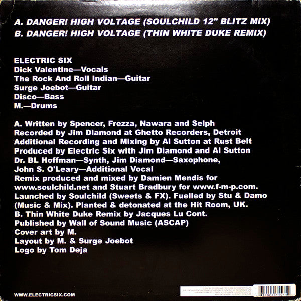 Electric Six : Danger! High Voltage (12")