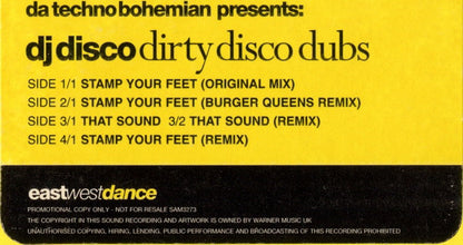 Da Techno Bohemian Presents DJ Disco : Dirty Disco Dubs (2x12", Promo)