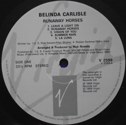 Belinda Carlisle : Runaway Horses (LP, Album)