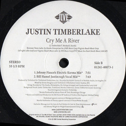 Justin Timberlake : Cry Me A River (12")