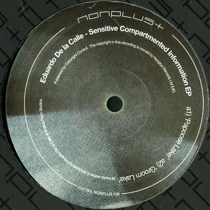 Eduardo De La Calle : Sensitive Compartmented Information EP (12", EP)