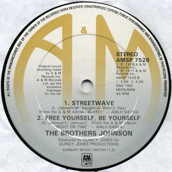 The Brothers Johnson* : Light Up The Night (12", Single)