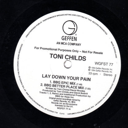 Toni Childs : Lay Down Your Pain (12", Promo)