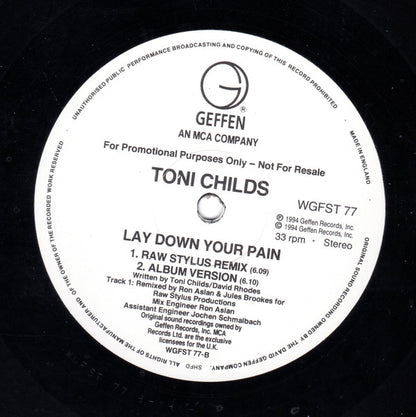 Toni Childs : Lay Down Your Pain (12", Promo)