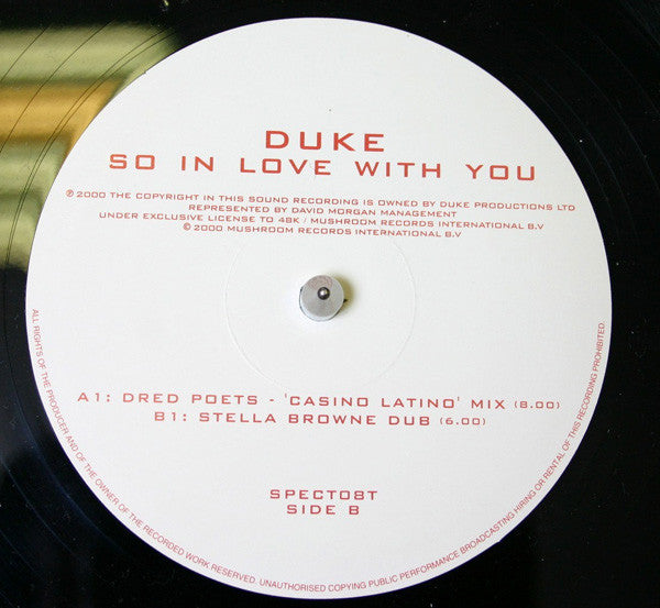 Duke : So In Love With You (12")