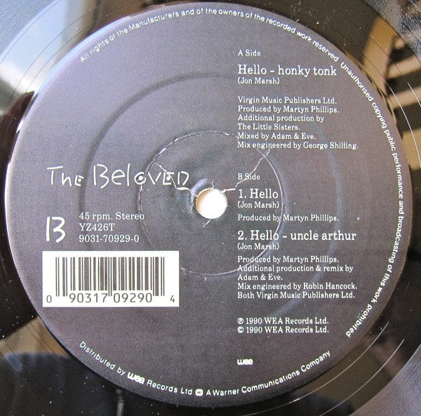 The Beloved : Hello (12", Single)