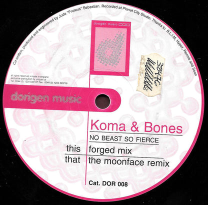 Koma & Bones : No Beast So Fierce (12")