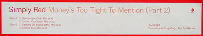 Simply Red : Money's Too Tight To Mention (12", Promo)