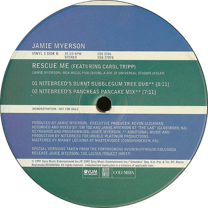 Jamie Myerson : Rescue Me (2x12", Promo)