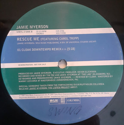 Jamie Myerson : Rescue Me (2x12", Promo)