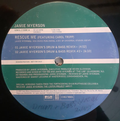 Jamie Myerson : Rescue Me (2x12", Promo)