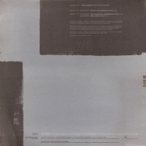 Les Gammas : Guauanco (Remixes) (12")