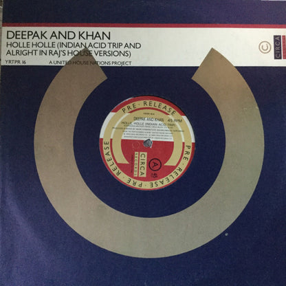 Deepak And Khan : Holle Holle (12", Promo)