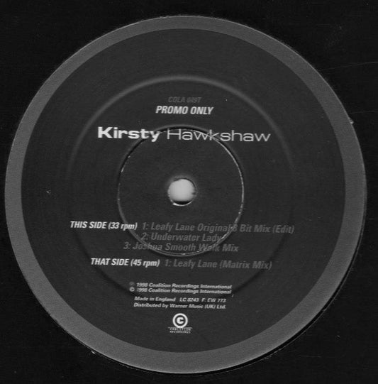 Kirsty Hawkshaw : Leafy Lane (12", Promo)