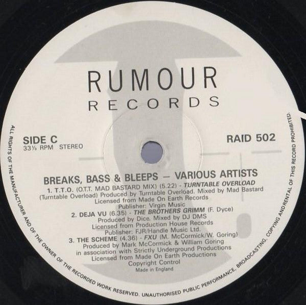 Various : Breaks, Bass & Bleeps (2xLP, Comp)