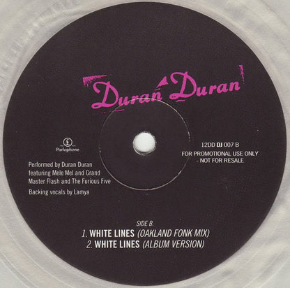 Duran Duran : White Lines (12", Promo, Whi)