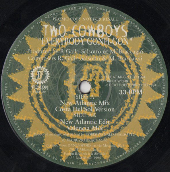 Two Cowboys : Everybody Gonfi-Gon (12", Single, Promo)
