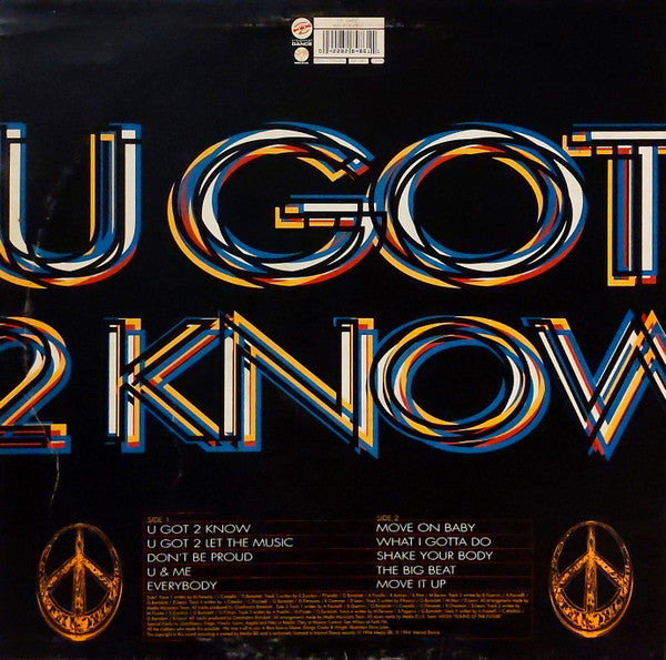 Cappella : U Got 2 Know (LP, Album)