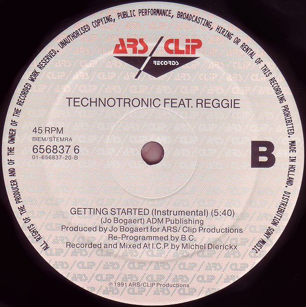 Technotronic Featuring Reggie : Move That Body (12", Maxi)