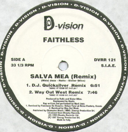 Faithless : Salva Mea (The Remixes) (12")