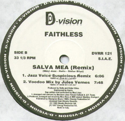 Faithless : Salva Mea (The Remixes) (12")