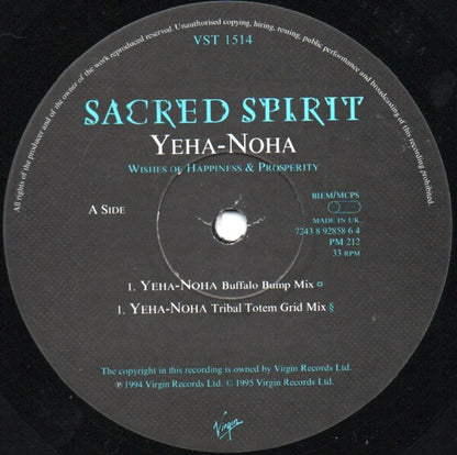 Sacred Spirit : Yeha-Noha (12")