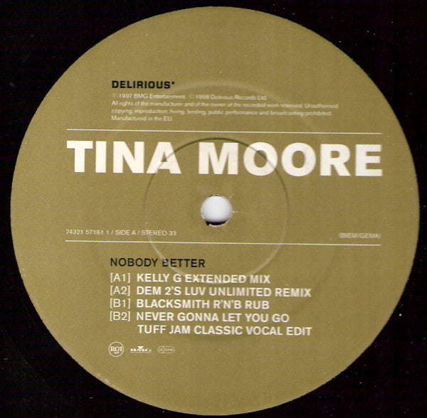 Tina Moore : Nobody Better (12", Single)
