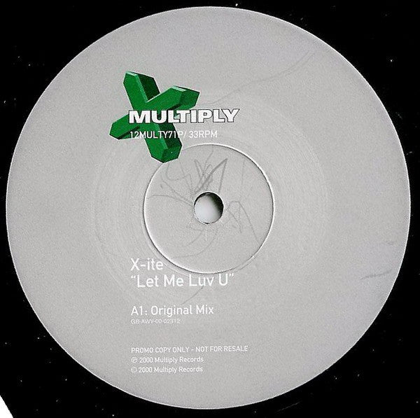 X-Ite (3) : Let Me Luv U (12", Promo)