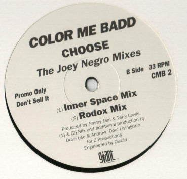 Color Me Badd : Choose (The Joey Negro Mixes) (12", Promo)