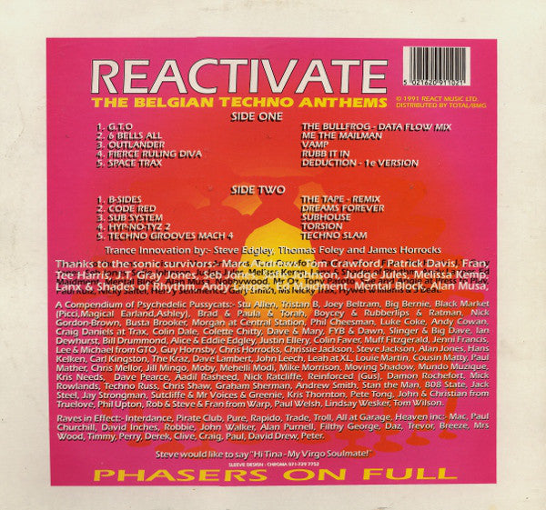 Various : Reactivate Volume #2 - Phasers On Full (LP, Comp)