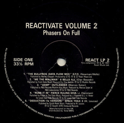 Various : Reactivate Volume #2 - Phasers On Full (LP, Comp)