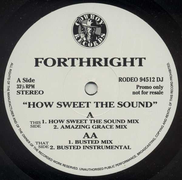 Forthright : How Sweet The Sound (12", Promo)