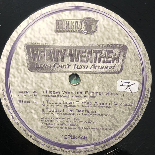 Heavy Weather : Love Can't Turn Around (12")
