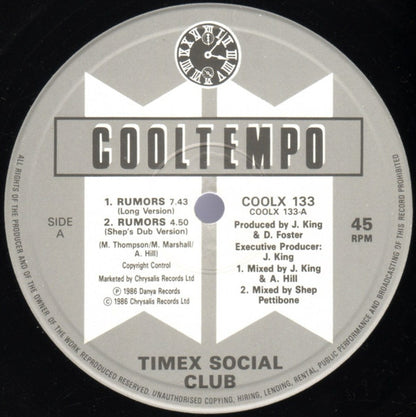 Timex Social Club : Rumors (12")