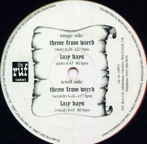 The Godfather Of Weird : Theme From Wierd / Lazy Days (12", Ltd, Red)