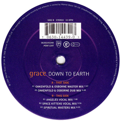 Grace : Down To Earth (12")