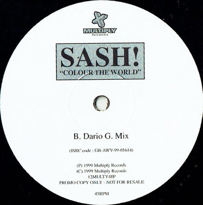Sash! : Colour The World (2x12", Single, Promo)
