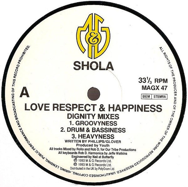Shola Phillips : Love, Respect & Happiness (12")
