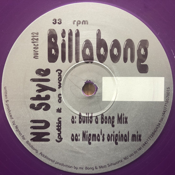 Billabong : Nu Style (Puttin It On Wax) (12", Pur)