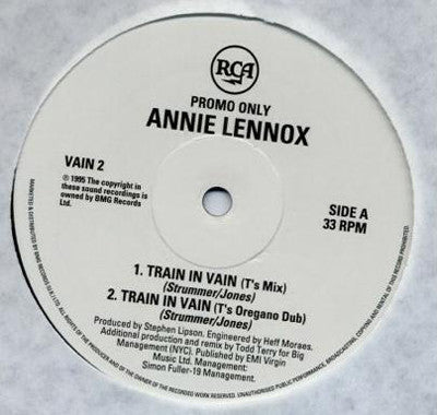 Annie Lennox : Train In Vain / No More I Love You's (The Remixes) (2x12", Promo)