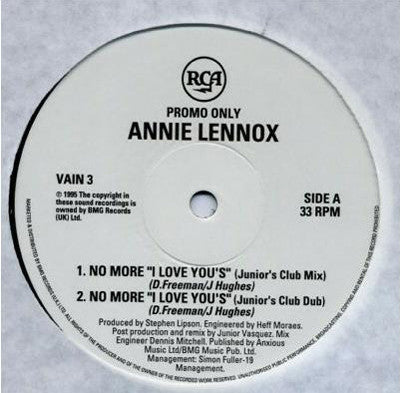 Annie Lennox : Train In Vain / No More I Love You's (The Remixes) (2x12", Promo)