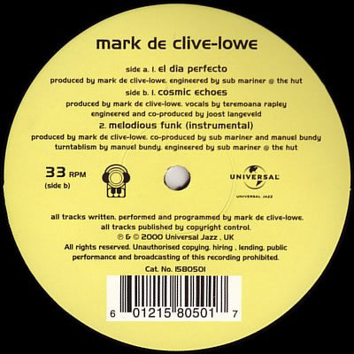 Mark De Clive-Lowe : El Dia Perfecto (12")