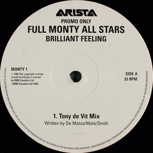 The Full Monty All-Stars : Brilliant Feeling (12", Promo + 12", Promo)