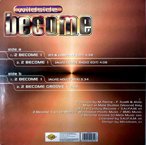 Wildside : 2 Become 1 (12", Maxi)
