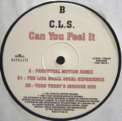CLS : Can You Feel It (12")