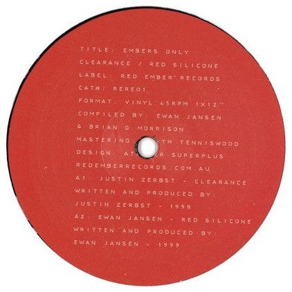 Justin Zerbst / Ewan Jansen : Embers Only  (12", RE)