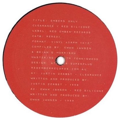 Justin Zerbst / Ewan Jansen : Embers Only  (12", RE)
